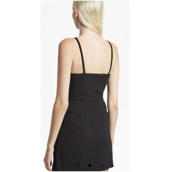 FRENCH CONNECTION Whisper Square Neck Black Mini Dress - Picture 2 of 8